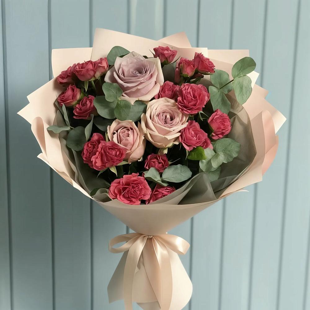 Букет цветов из: Гвоздики и Розы в Зарайске