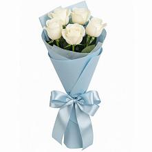 Букет 5 Белых роз Проуд в Зарайске