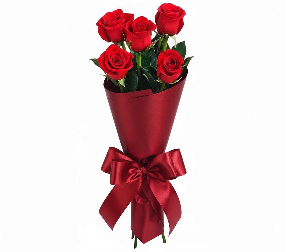 Букет 5 Красных роз Эдлесс Лав в Зарайске