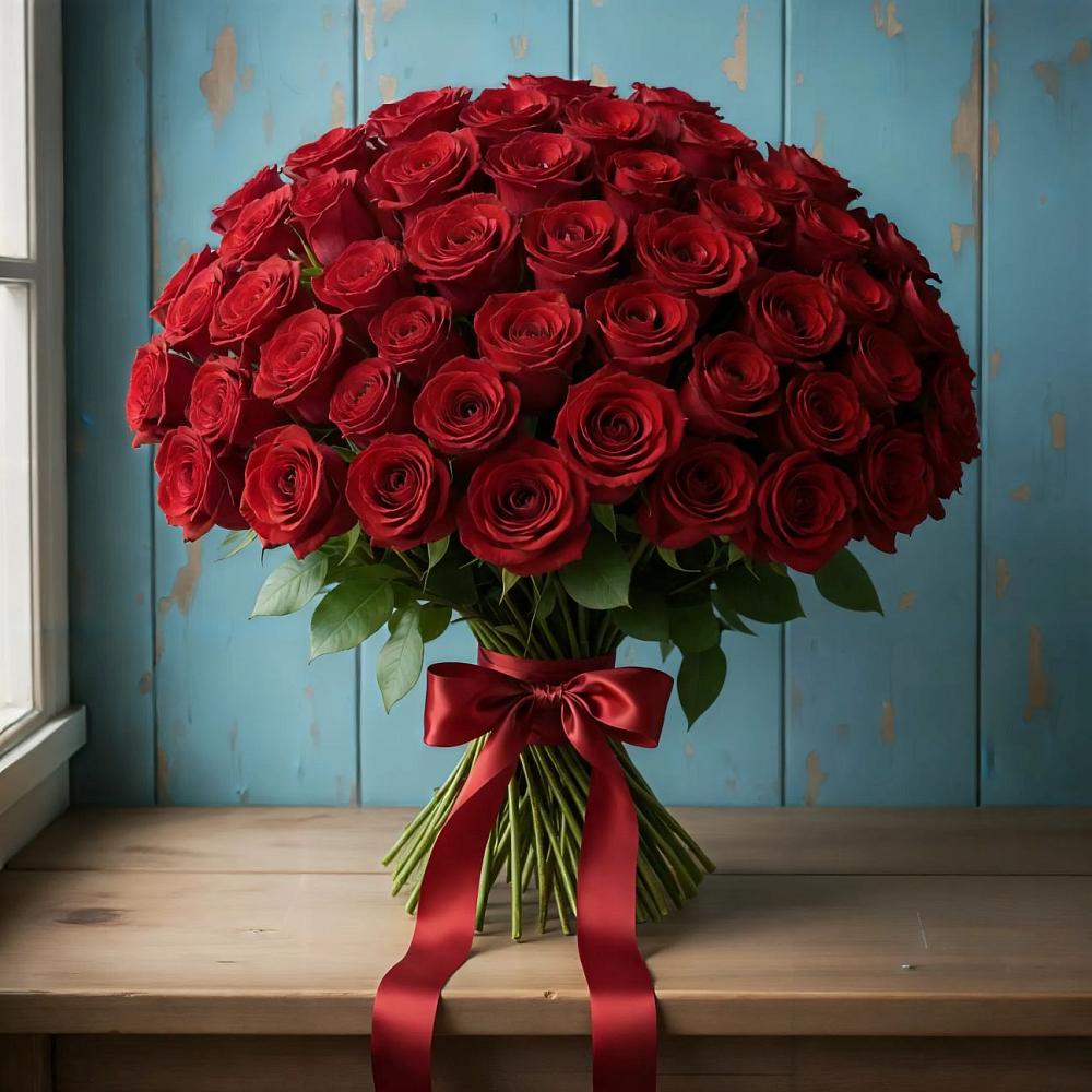 Букет Красные розы Блэк Меджик в Зарайске