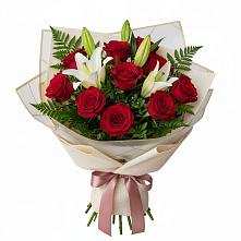 Букет цветов из:  Лилии и Розы в Зарайске