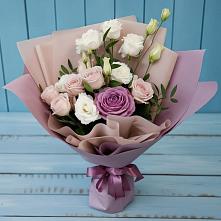 Букет цветов из:  Розы и Лизиантусы в Зарайске