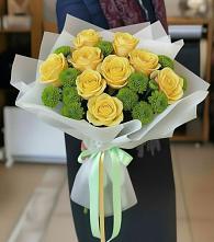 Букет цветов из:  Хризантемы и Розы в Зарайске