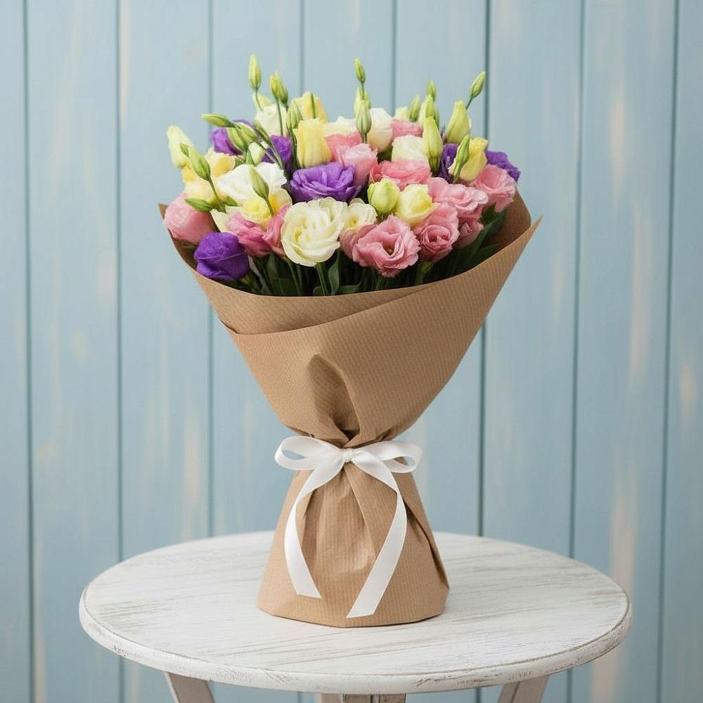 Букет цветов из: Лизиантусы в Зарайске