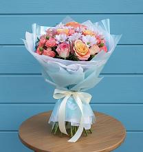 Букет цветов из:  Хризантемы и Розы в Зарайске