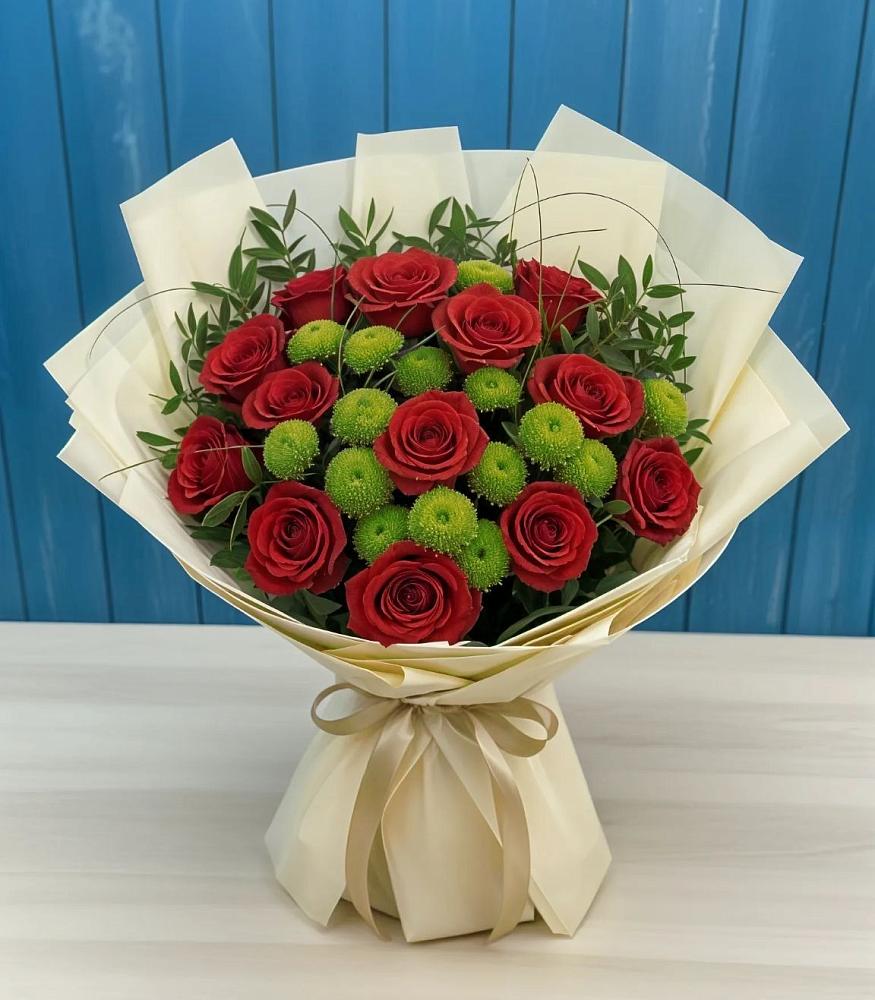 Букет цветов из: Розы и Хризантемы в Зарайске